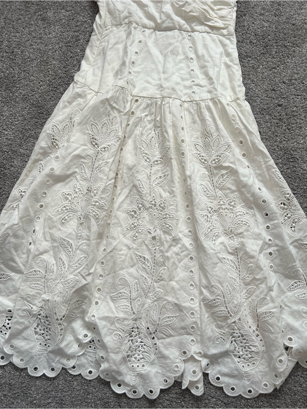 Farm Rio White Off Richilieu Midi Dress NWT - Picture 8 of 13